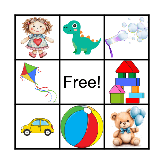 Toys Bingo Card