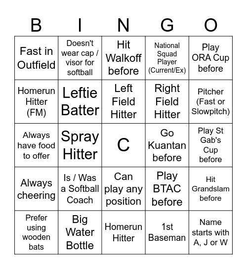 Cardinals Social Bingo Card