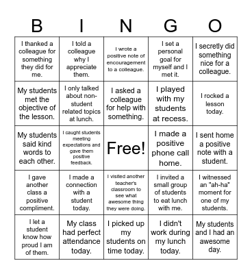 Del Lago Thanksgiving Bingo Card