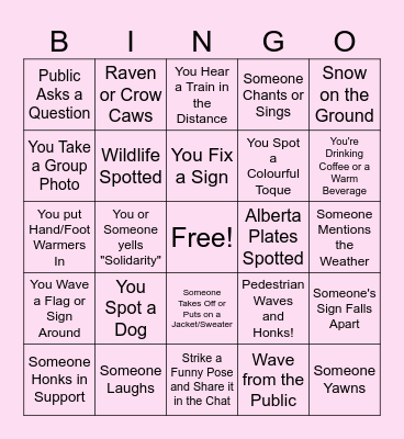 PICKET BINGO Card