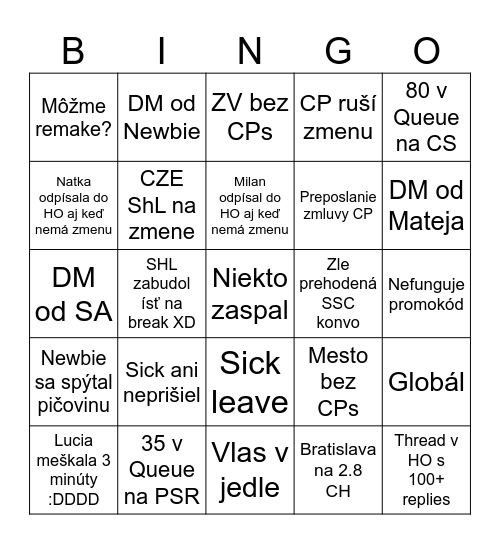 Bingoo Bingo Card