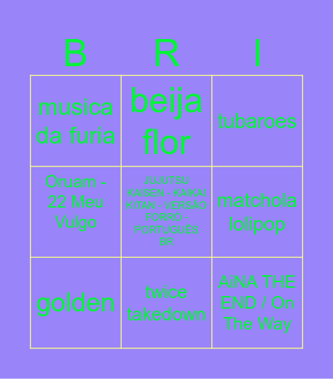 Blingo do Blito Bingo Card