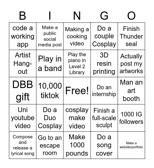 2025-2026 Bingo Card