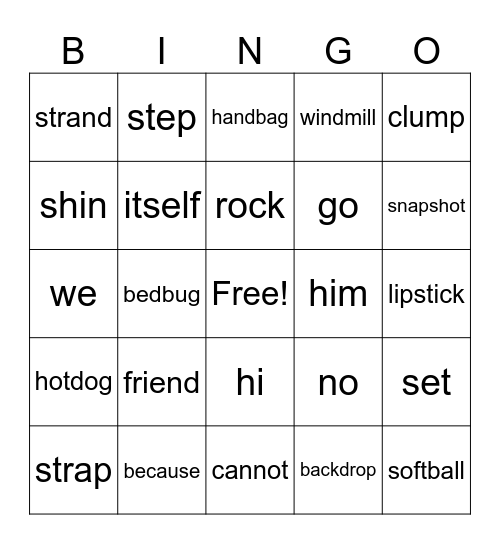 66&67a Bingo Card