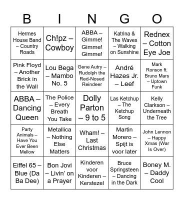 Kerst bij SKOT Bingo Card