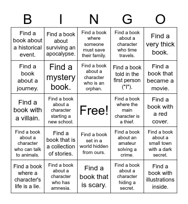 Library Bingo! Bingo Card