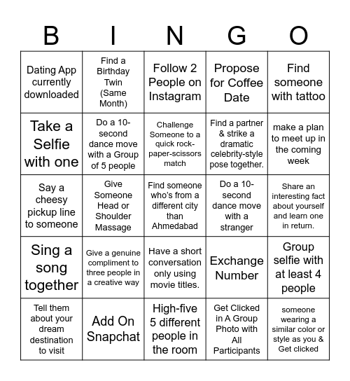 Social Mixer By VibeHub Bingo Card