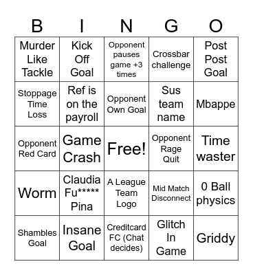 FUT CHAMPS Bingo Card