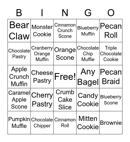 Meal Upgrade Bingo!! Bingo Card