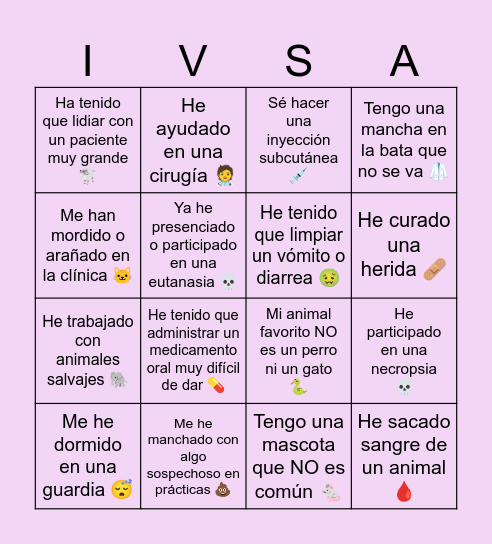 "Speed dating" Bingo Card