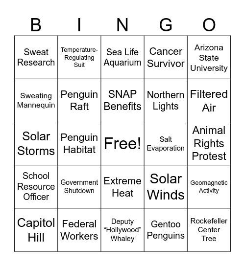 CNN 10 11/14/25 Bingo Card