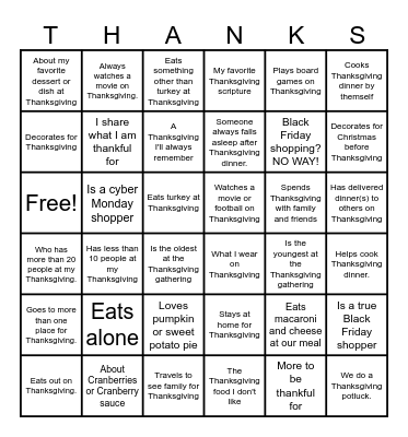 GRATITUDE CARD Bingo Card