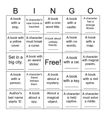 WMMMS Library Bingo Card