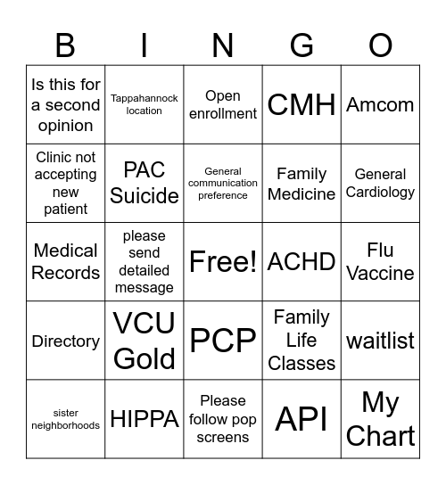 Pink Lady's 3 Bingo Card