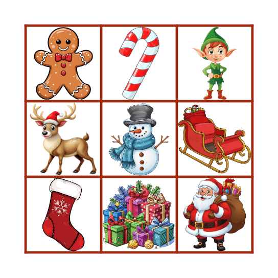 Christmas Bingo Card