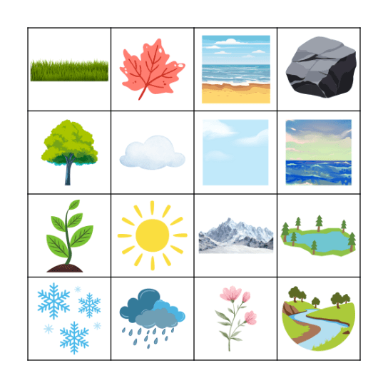 La Naturaleza Bingo Card