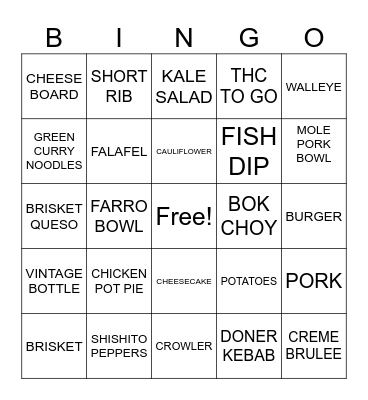 SERVER BINGO Card