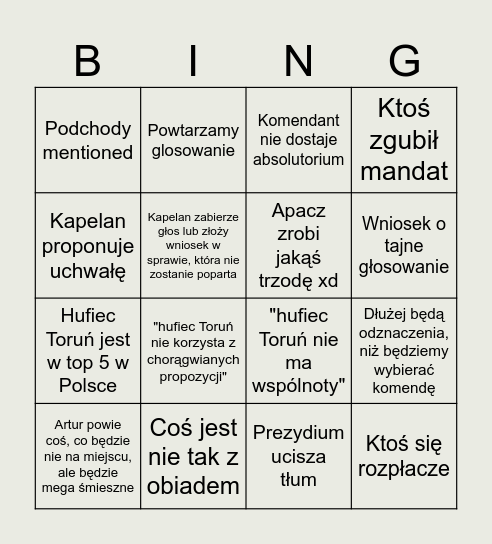 Bingo Zjazd Bingo Card