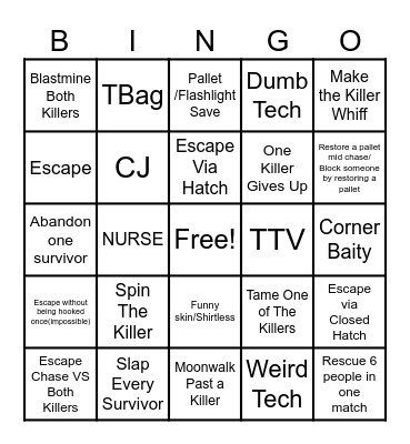 2v8 bingo Card