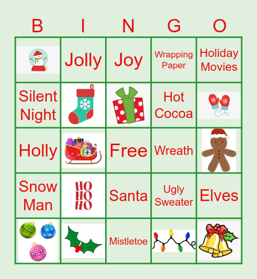 FAB Holiday Bingo Card