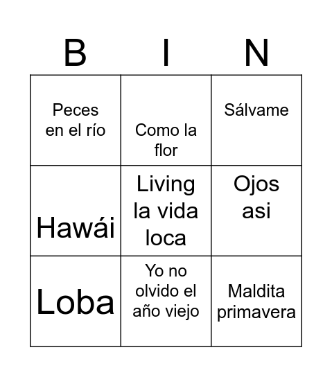 HBD Nico✨💚 Bingo Card