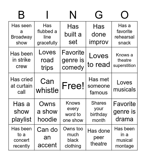 BingOTL Bingo Card