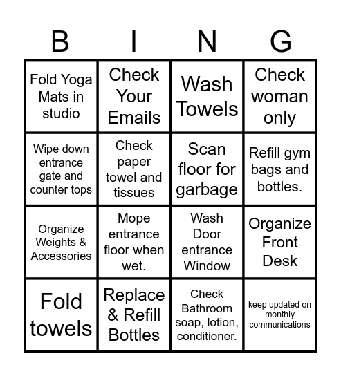 Good day at Goodlife Bingo Card