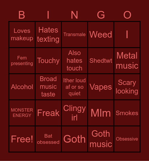 ZEPHYR'S Bingo Card