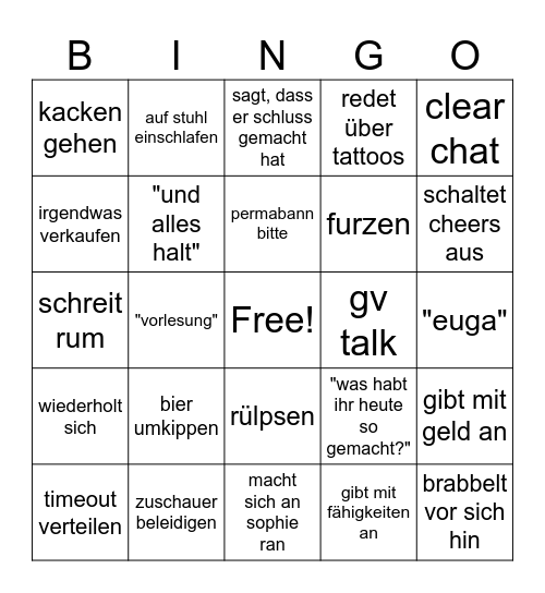 maxpro Bingo Card