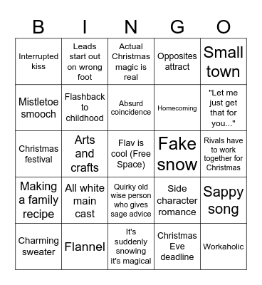 Hallmark Bingo Card