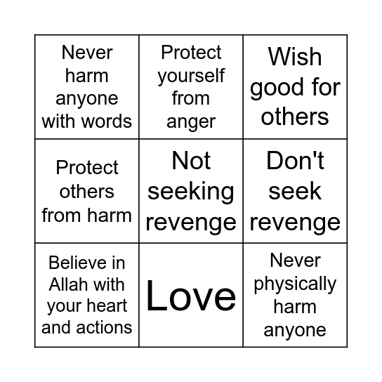 Polishing The Heart Bingo Card