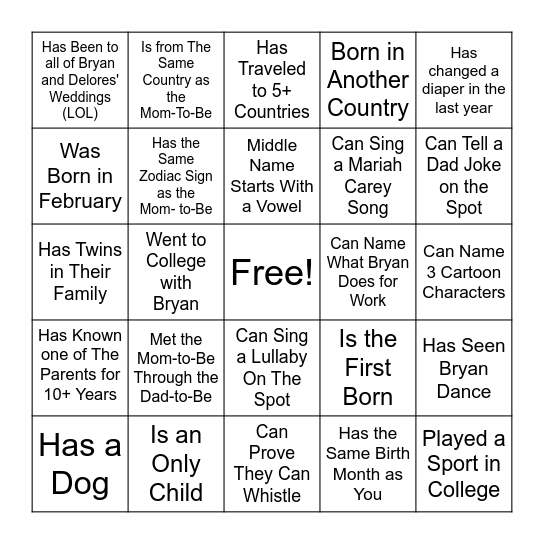 Bingo Card