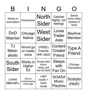 Let's Be Friends? Bingo! Bingo Card