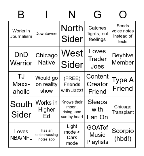 Let's Be Friends? Bingo! Bingo Card