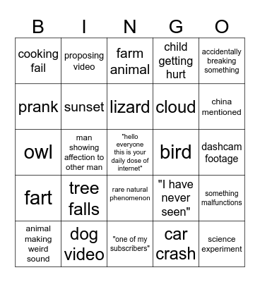 Daily Dose of Internet Bingo Card