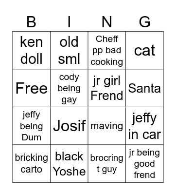 sml funny moments Bingo Card