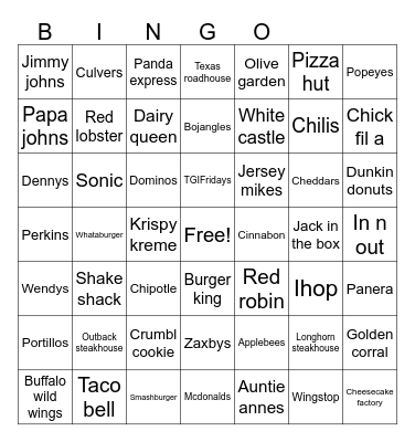 BINGO Card