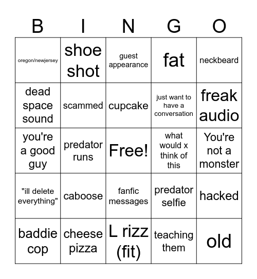 Jidion Bingo Card