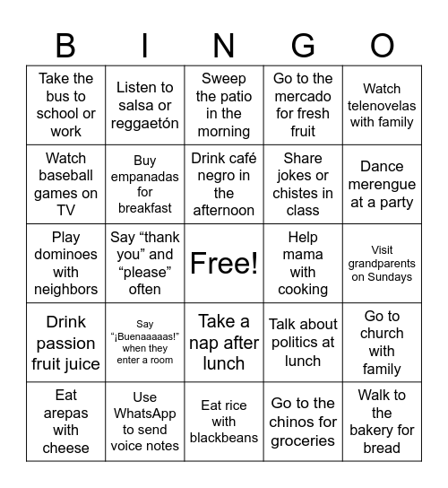 Find people who... Bingo Card