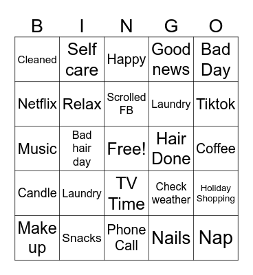 A Yard Bingo Night Bingo Card