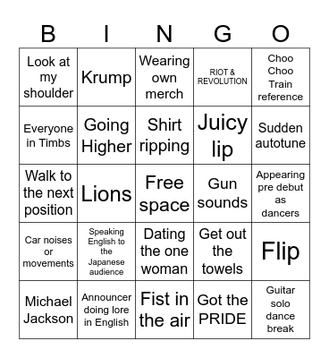 Exile Tribe Bingo Card