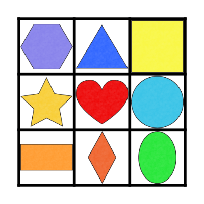 Shape Bingo Card