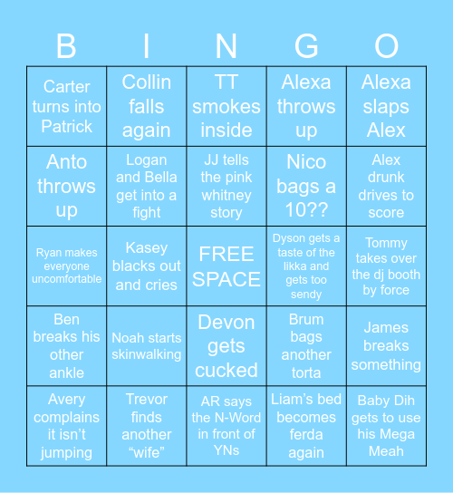 FROST BINGO Card