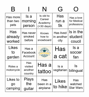 GTKY Bingo Card