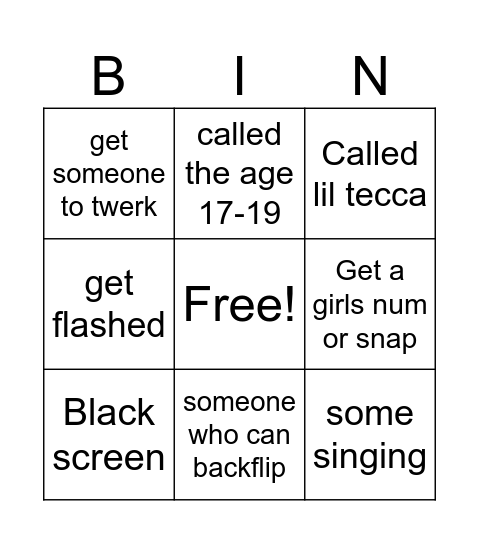 OMETV Bingo Card
