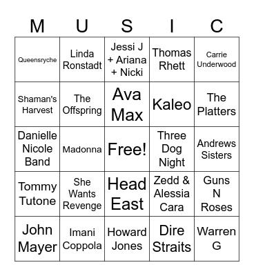 Music_11152025 Bingo Card