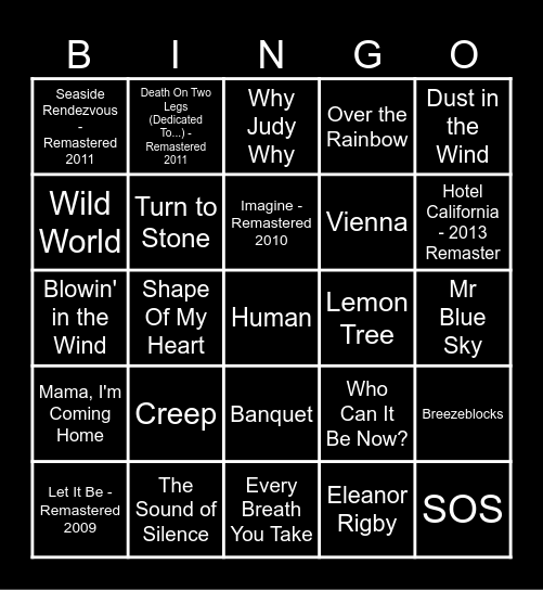 Geburtstagsbingo Card