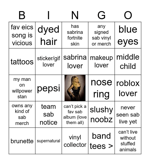 YUMMYYSAB BINGO Card
