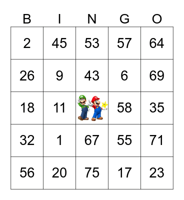 Luke & Alex Birthday Bingo Card