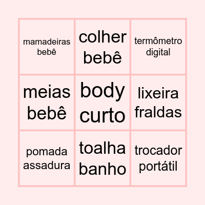 BêBêBingo da Ivy Bingo Card